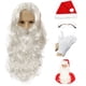 thumbnail image 4 of Sombrero de Papá Noel con bigote blanco, disfraz, cosplay, conjunto de peluca y barba de mago, decoración para fiesta de Navidad, Halloween y Navidad, 4 of 5