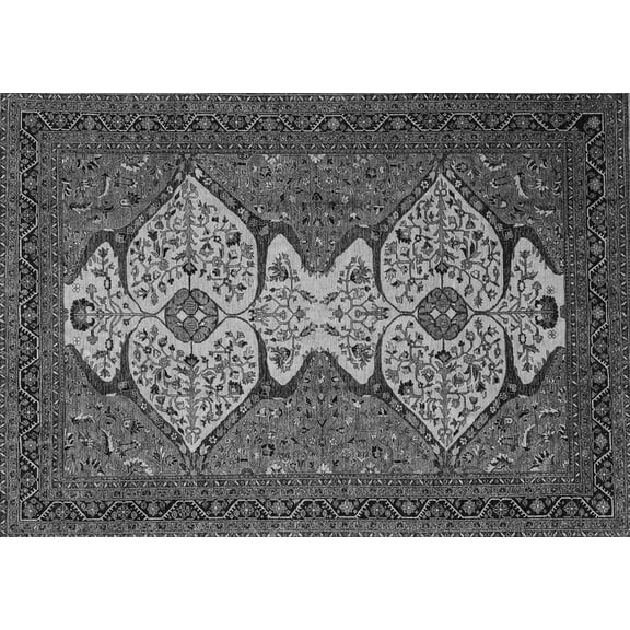 Ahgly Company Indoor Rectangle Abstract Gray Modern Area Rugs, 2' x 3'