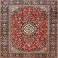 thumbnail image 1 of Ahgly Company Machine Washable Indoor Square Traditional Saffron Red Area Rugs, 7' Square, 1 of 7