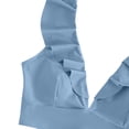 thumbnail image 5 of QUNYINEY Swimsuits for Curvy Women Spaghetti Straps Solid Ruffle Bikinis Bathing Suit High Waisted Two Piece Swimsuit Sets, 5 of 5
