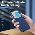 thumbnail image 5 of Designed for Samsung Galaxy Z Flip 4,Z Flip 3 Heavy Duty Case, Dual Layer Protection Shockproof Dropproof Dustproof Anti-Scratch Phone Case Cover for Samsung Galaxy Z Flip 4,Z Flip 3, Navy, 5 of 6