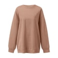thumbnail image 4 of Resicozy Oversized Sweatshirt for Women Crewneck Sweaters Casual Tops Comfy Fall Fashion Sweatshirt Winter Clothes 2026 Camel 2XL, 4 of 6