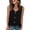Black, variant on Cute Tops for Women Summer 2026 Sleeveless V-Neck Circle Tops - Tiered Layers for Beach White S