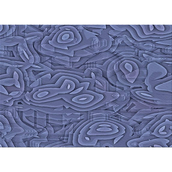 Ahgly Company Machine Washable Indoor Rectangle Transitional Blue Area Rugs, 8' x 10'