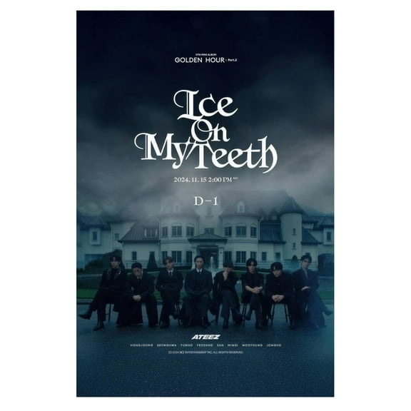 Ateez Mingi Golden Hour Part.2 Concept Photo Music Poster K-Pop Home Decor For Living Room Aesthetic Kpop Male Boys Group Boy Band -P8