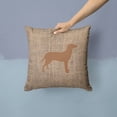 thumbnail image 2 of Carolines Treasures BB1116-BL-BN-PW1414 Labrador Burlap and Brown   Canvas Fabric Decorative Pillow BB1116 14Hx14W, 2 of 4