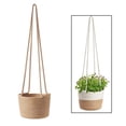thumbnail image 4 of DOLITY Vintage Indoor Outdoor Hanging Storage Plant Holder Rope Basket 2, 4 of 8