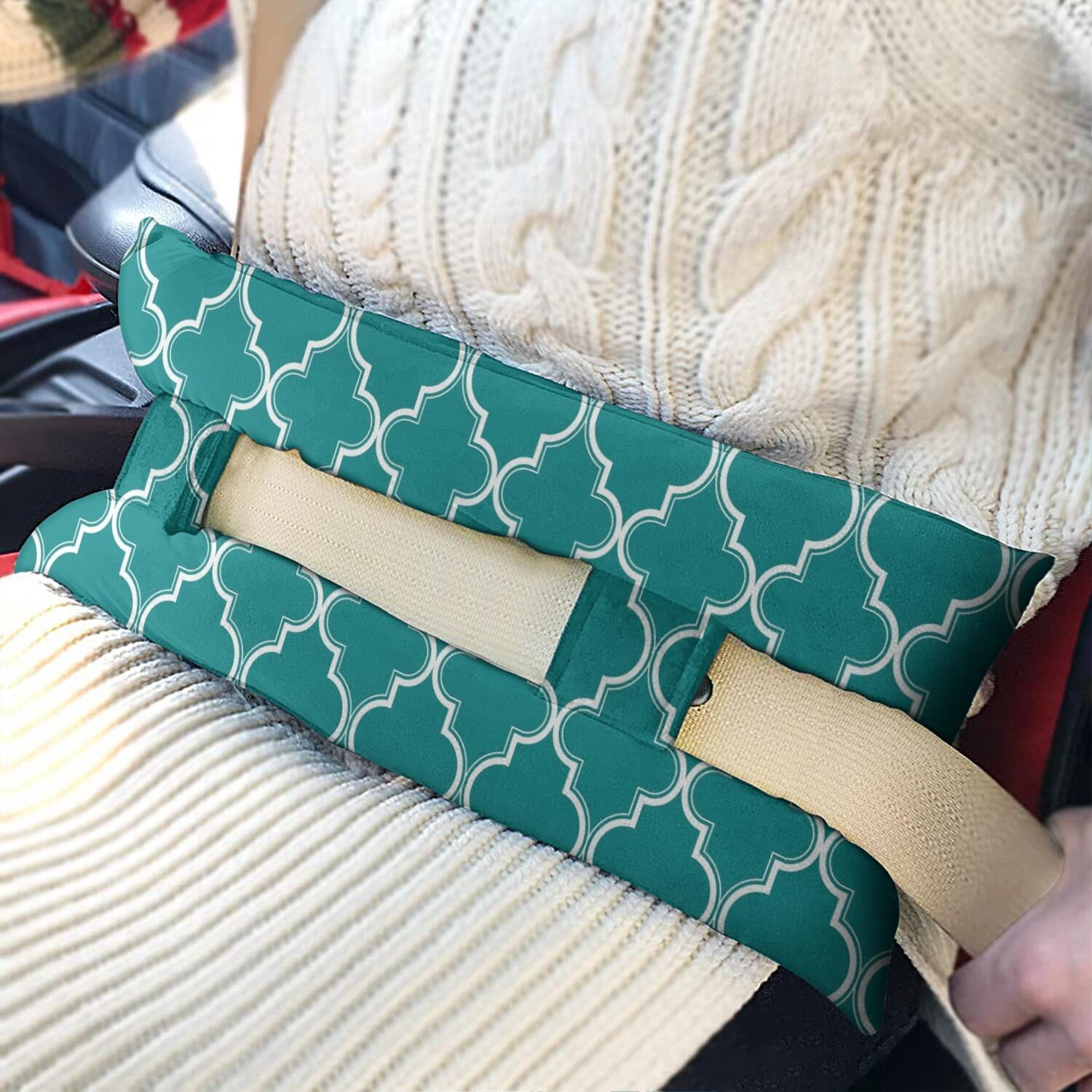 Colorful Bohemian Post Surgery Seatbelt Pillow - Mastectomy Cushion, Tribal Design, Pressure Relief