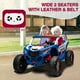 thumbnail image 5 of Coche eléctrico infantil UTV 24V 4x4 2 plazas – 4 motores de 75W – control remoto – asiento de cuero – amortiguadores – música y luces – ideal para niños – color Blue police car, 5 of 6