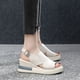 thumbnail image 1 of Zapatos de tacón alto con boca de pescado para mujer Zapatos de plataforma alta de cuero suave Wmkox8yii shjk7458, 1 of 6