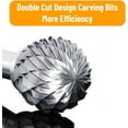 thumbnail image 3 of Innovative Rotary Tool Bits, Carbide Burr Set For Die Grinder, 10 Pieces Double Cut Accessories Enabling High Efficiency Metal Grinding, Engraving Polishing On Various Materials, 3 of 5