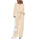 thumbnail image 1 of Conjunto Deportivo PRETTYGARDEN Mujer Dos Piezas Media Cremallera Pantalones Palazzo Beige, 1 of 7