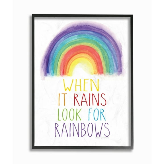 The Kids Room by Stupell Look for Rainbows Framed Wall Art by Ellen Crimi-Trent