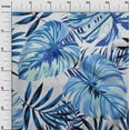 thumbnail image 3 of oneOone Cotton Cambric Indigo Blue Fabric Tropical Leaf With Texture Sewing Fabric By The Yard Printed Diy Clothing Sewing Supplies 42 Inch Wide, 3 of 4