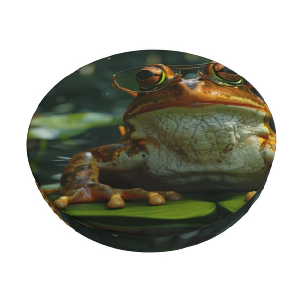 Balery Intellectual Frog Pond Fundas de asiento para taburete de bar redondo de tela de terciopelo ajustables que protegen de arañazos y manchas para sillas de 14 a 17 pulgadas.-13 inch