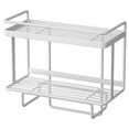 thumbnail image 2 of Estante de almacenamiento para tanque de inodoro Estante de almacenamiento multifuncional sin perforaciones de hierro para inodoro de baño Estante de almacenamiento superior para inodoro, 2 of 5