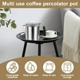 thumbnail image 4 of Stainless Steel Coffee Percolator Camping 6-Cup Portable Coffee Pot with Glass Knob for Gas Stove, 4 of 12