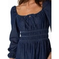 thumbnail image 6 of Celebrity Pink Women's Long Sleeve Lace Trim Midi Dress, Sizes XS-XXXL, 6 of 7