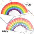 thumbnail image 4 of LINLIN 6Pcs Rainbow Fans Pride Fan Folding Held Fans, Rainbow Party Decoration Hand Folding Fans for Women/Men, 4 of 7