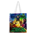 thumbnail image 1 of Young Justice Bolso de tela con estampado de lienzo para mujer, bolsa de compras reutilizable y estética, con cremallera interior, regalo para mujer, 35 × 40 cm., 1 of 6