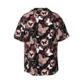 thumbnail image 4 of Goofa Butterflies1 Printed Men's Casual Short-sleeved Shirt,Lightweight Breathable Button-down,Summer Casual men's top,Versatile Fashion shirt-Large, 4 of 7