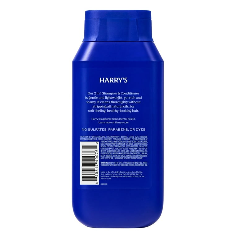 シャンプー harry Harry's Men's 2 in 1 Shampoo and Conditioner, Original Aspen Scent
