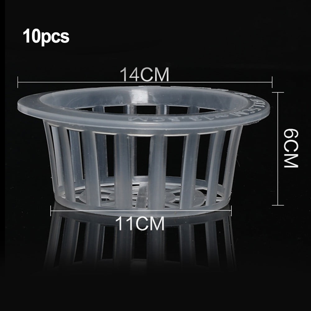 Plastic Mesh Pot Net Cloning Basket Hydroponic Aquarium Insert Plants