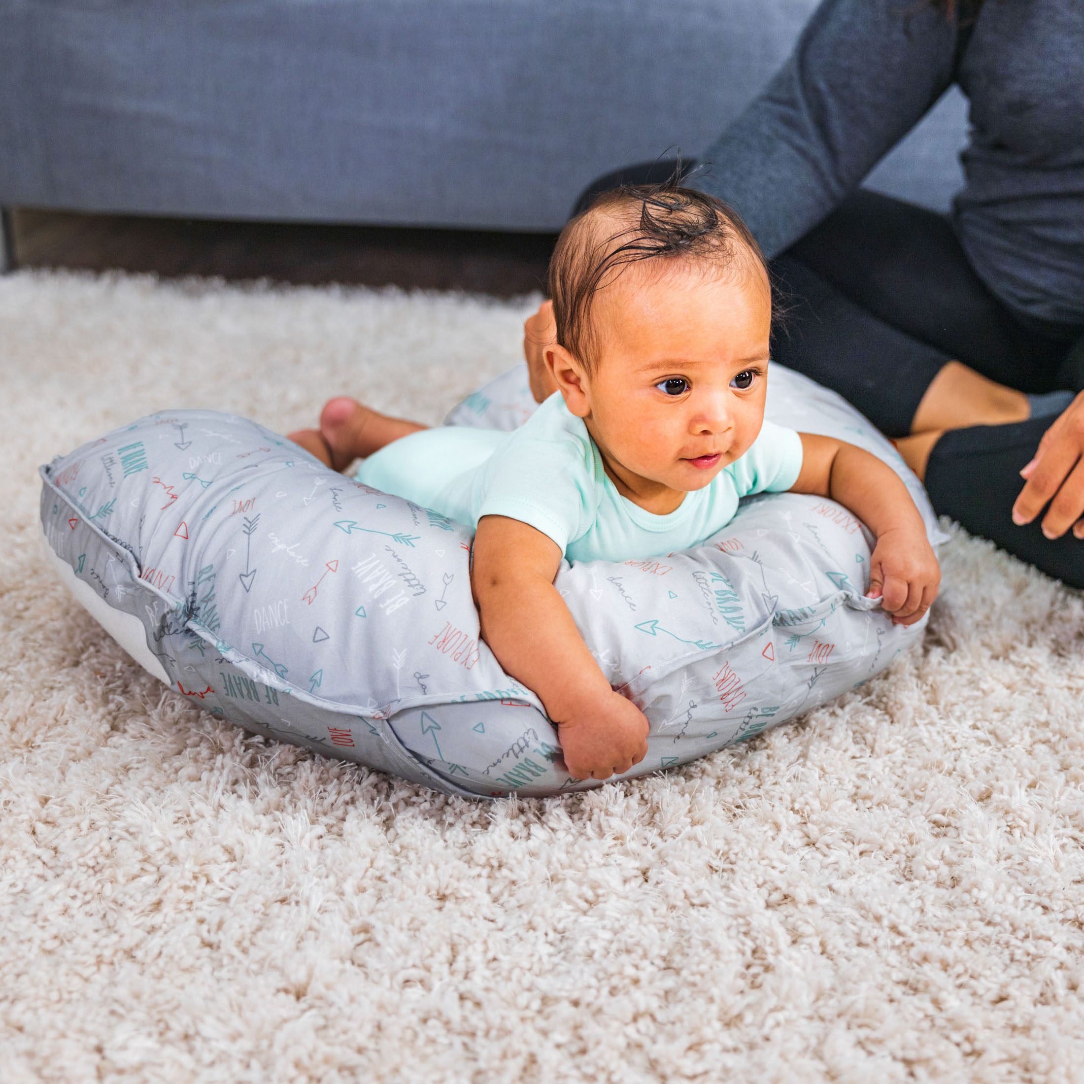 Leachco Cuddle U Original Be Brave Nursing Pillow More Sham Style Removable Cover Walmart