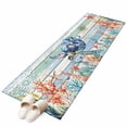 thumbnail image 6 of Sea Turtle Ocean Kitchen Runner Rug 2x6 Washable Runners for Hallway Non Slip Summer Beach Coastal Coral Wooden Large Area Rug Indoor Floor Carpet for Bathroom Laundry Entryway Bedroom Living Room, 6 of 8