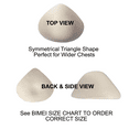 BIMEI One piece Foam Mastectomy Breast Form Prosthesis Bra Insert Pads - 6 Sizes, 4XL, Beige