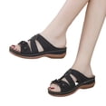 thumbnail image 3 of Willtoo Womens Summer Wedge Sandals Dressy Low Heel Comfortable Walking Arch Support Casual Slip On Hollow Out Platform, 3 of 4