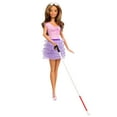 thumbnail image 1 of Barbie Fashionistas Doll #228 Blind Barbie Doll Wearing Pastel Outfit with Cane and Sunglasses, 1 of 5