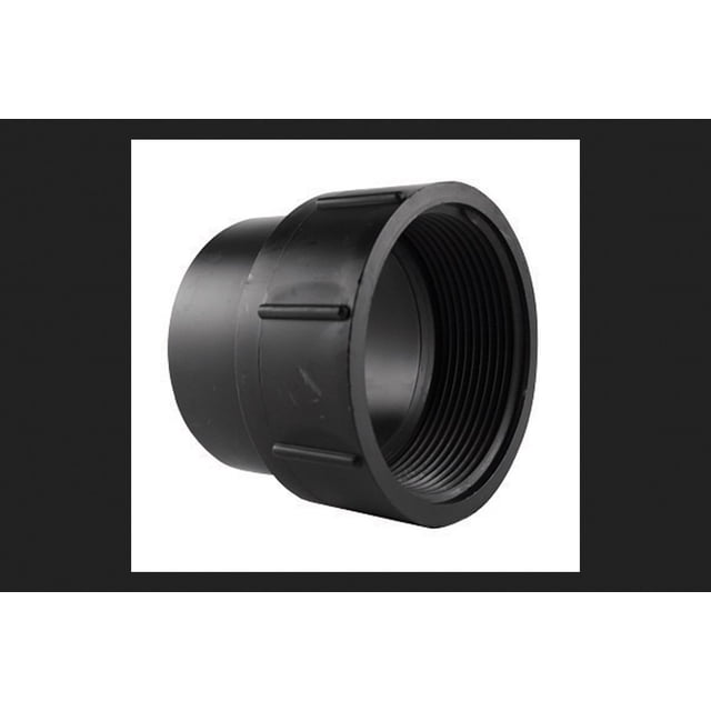 Adaptador Charlotte Pipe ABS/DWV Cleanout de 2 pulgadas, negro