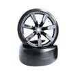 thumbnail image 3 of 4 Pcs Pneus en Caoutchouc Drift avec Roues Moyeux Courts pour Camions RC WPL D12 Style 2, 3 of 5