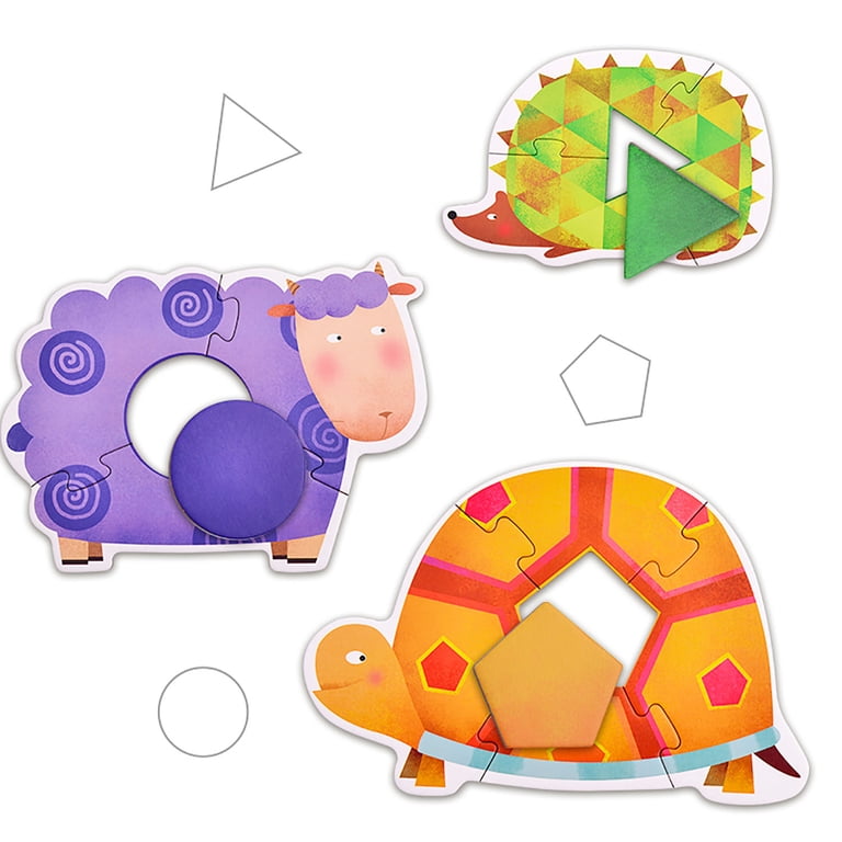 Mideer - My First Animal Jigsaw Floor Puzzle With 7 Illustrated