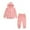 a-Pink1168, variant on FINALGANG Girls Boys Outfit Unisex Kids Toddlers Solid Color 2 Piece Tracksuit Long Sleeve Zipper Front Hoodie Elastic Waisted Joggers Set For Daily Outdoor Activities