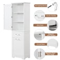 thumbnail image 5 of Bellemave 68.1”H Tall Bathroom Storage Cabinet Freestanding Storage Cabinet with 2 Different Size Drawers and 1 Door Wooden Floor Cabinet with Adjustable Shelves for Home, Kitchen, White, 5 of 11