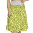 thumbnail image 1 of Women's Honey Bee Insects on Spring Meadow A-line Printed Skirt Casual Wear, L, Yellow Green Multicolor, by Ambesonne, 1 of 1