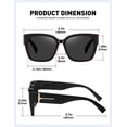 thumbnail image 3 of Gafas de sol Fit Over Glasses MEETSUN, grandes, cuadradas, polarizadas, 3 of 7