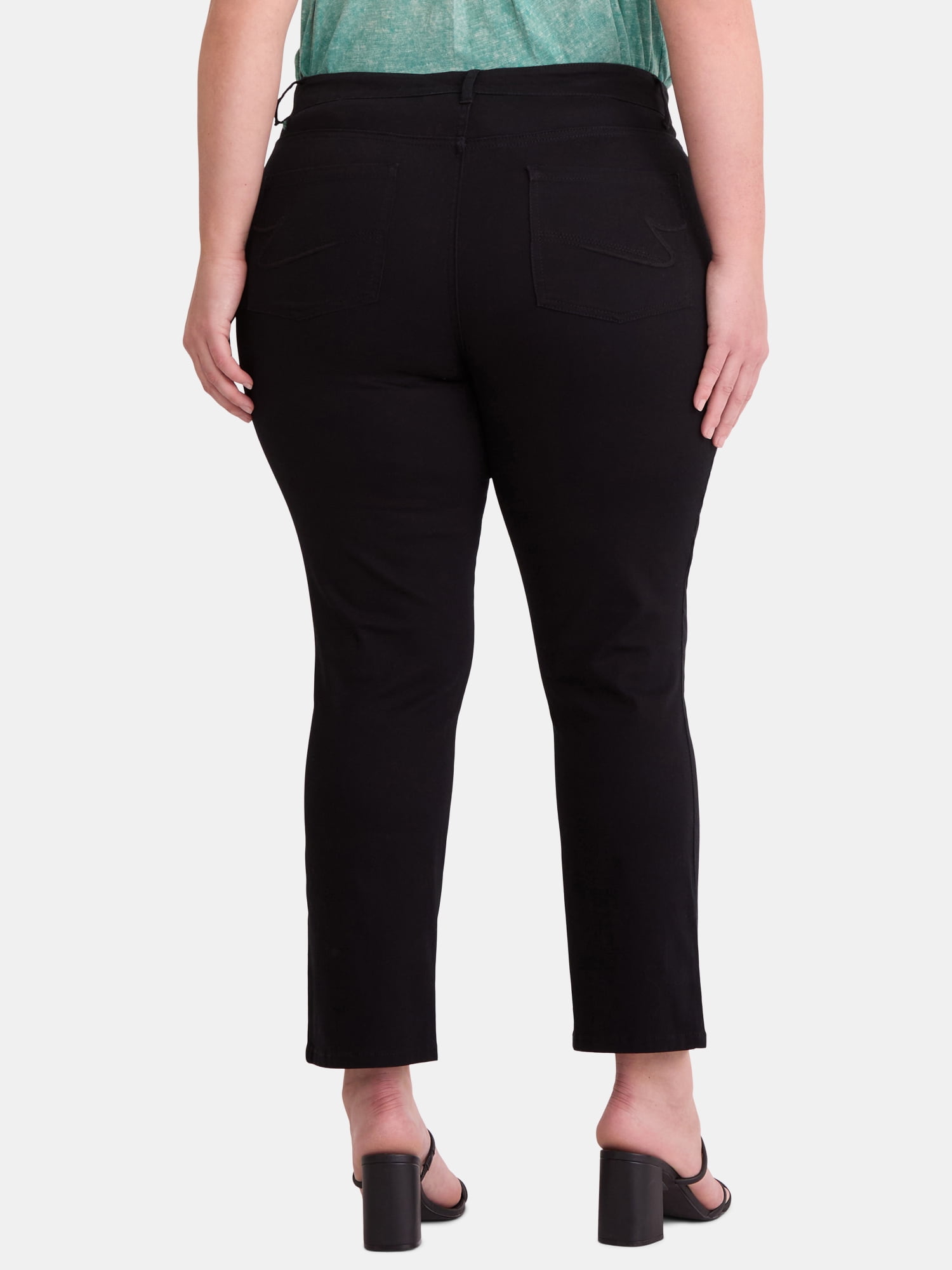 JMS Just My Size by Hanes 5 Pocket Stretch Jeans, Women's Plus and Women's Plus Petite, Sizes 16W-26W