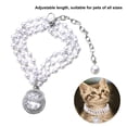 thumbnail image 6 of Sparkling Dog Necklace - Environmentally Friendly Copper - Three-row Pearl Collar - for Daily Use, 6 of 8