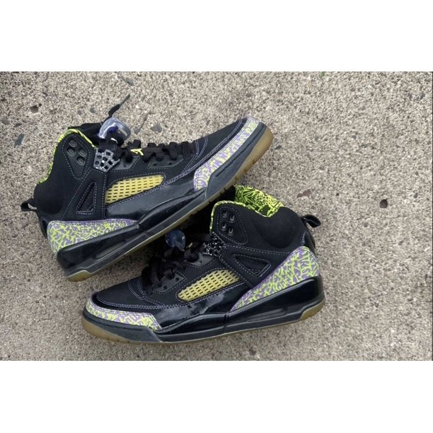 2008 Jo r-dan Spizike Citron’ Size US 7.5 Box Vintage Black/Volt/Purple Rare OG