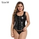thumbnail image 2 of Mujer Steampunk Punk Rock imitación cuero hebilla hasta corsé Bustier Top vasco, 2 of 6