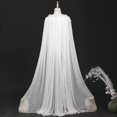 thumbnail image 6 of Byfri Sheer Chiffon Long Flowing Hoodless Outerwear for Weddings & Themed Events 150cm White, 6 of 7