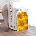 thumbnail image 6 of KLL 3D Sunflowers Print Wood Book Ends for Shelves,1 Pair Wood Bookends Book Holder Stand Decorative, Book Stoppers for Heavy Duty Books CD File Video Games, 6 of 8