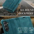 thumbnail image 6 of Allytechgroup Wallet Phone Case for Samsung Galaxy Z Fold5, PU Leather Slim Fit Cards Slots Magnetic Closure Anti-Scratch RFID Blocking Shockproof Case Cover for Galaxy Z Fold 5, Blue, 6 of 9
