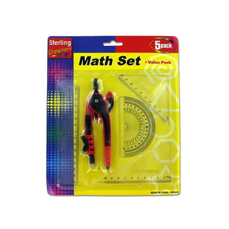 Math Measuring Set With Pencil (Pack Of 24)