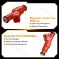 thumbnail image 3 of XWQHJW Fuel Injector 0280156161 Upgrade 12 Hole for Jeep Cherokee 1999+ 4.0L EV6 24lb 6 Pack, 3 of 11