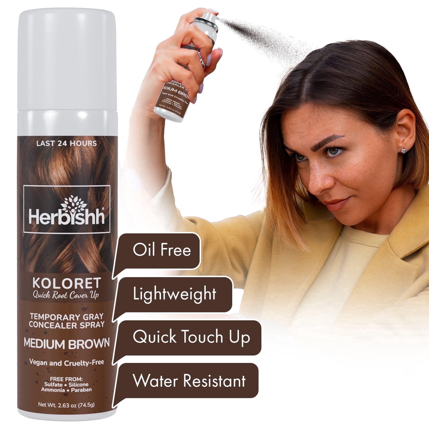 Everpro Gray Away Root Concealer & Cover, Temporary Touch-up