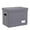Grey, variant on File Organizer Box, Collapsible Decorative Filing Storage with Lid, Hanging File Folders for Office Cabinet and Home Office